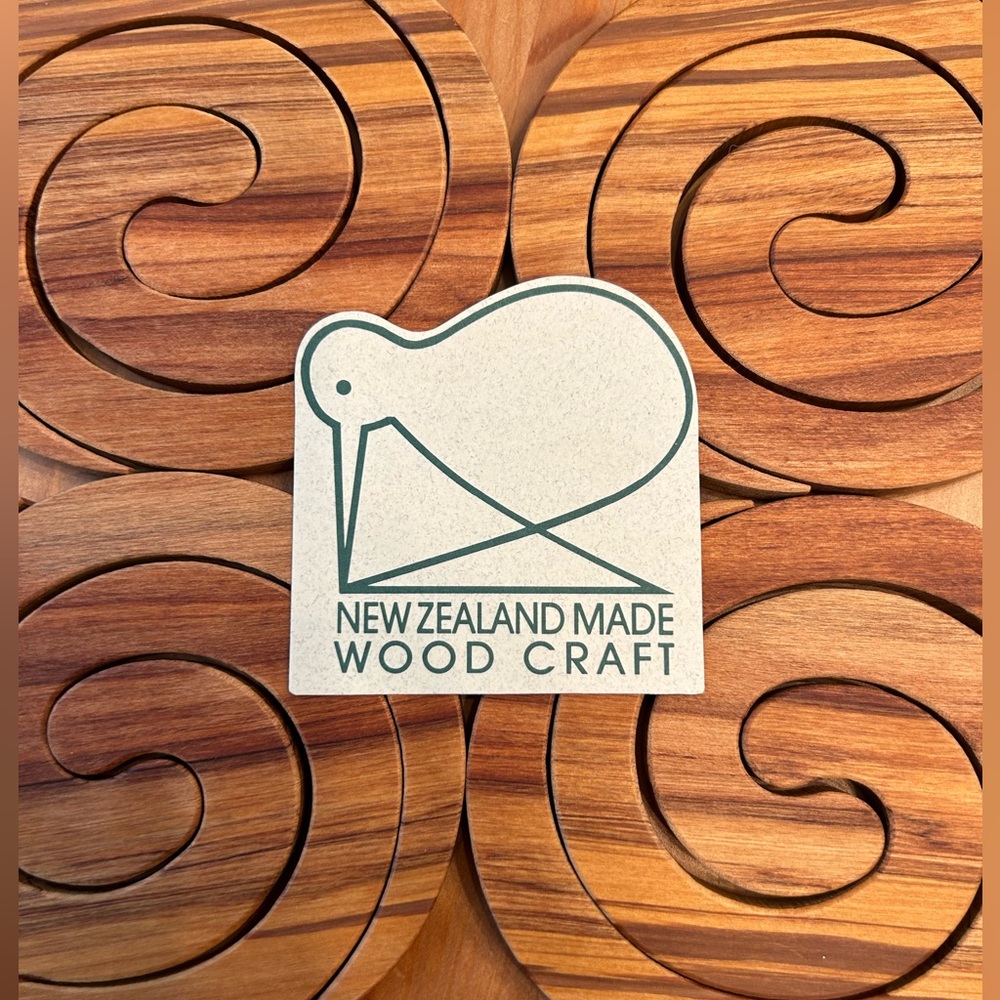 Vintage Rimu Wood Coaster Set